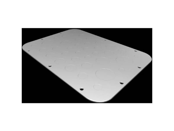 Rittal AX 2575.100, Rackplate, Lysegrå, Stål, IP66, 301 mm, 221 mm
