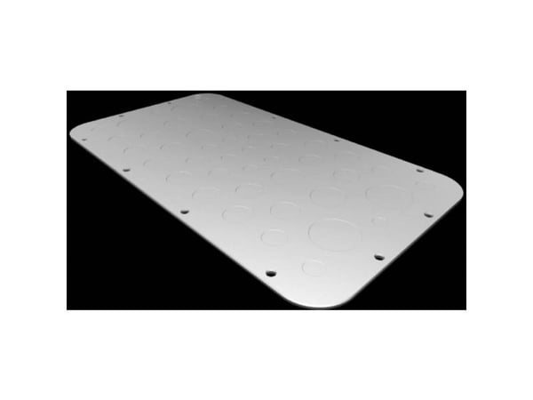 Rittal metallflensplate AX metr. Forpreget størrelse 6 401x221mm