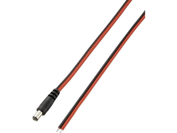 VOLTCRAFT lavspent tilkoblingskabel lavspenningsplugg - 5,5 mm 2,5 mm 1 stk (VC-10906535)