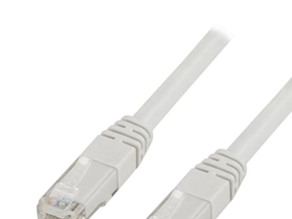 DELTACO - Koblingskabel - RJ-45 (hann) til RJ-45 (hann) - 10 m - UTP - CAT 6 - hvit