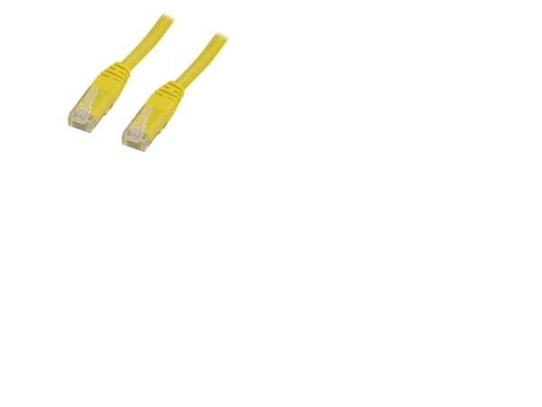 DELTACO - Koblingskabel - RJ-45 (hann) til RJ-45 (hann) - 20 m - UTP - CAT 6 - flertrådet - gul