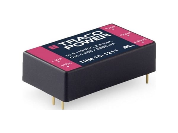 Traco Power THM 15-2422, 40,6 mm, 10,2 mm, 25,4 mm, 24 g, 15 W, 18-36 V