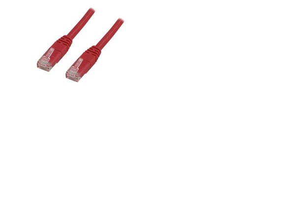 DELTACO - Koblingskabel - RJ-45 (hann) til RJ-45 (hann) - 3 m - UTP - CAT 6 - rød