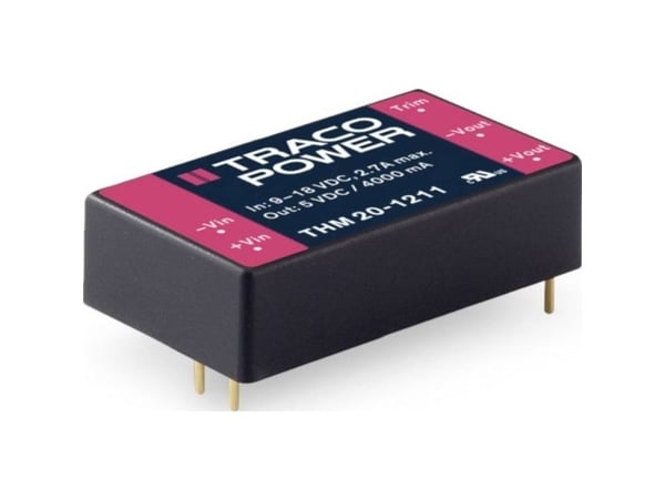 Traco Power THM 20-1212, 40,6 mm, 10,2 mm, 25,4 mm, 24 g, 20 W, 9-18 V