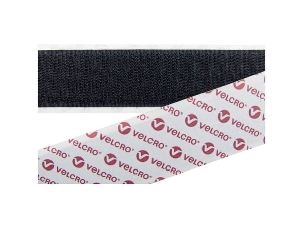 VELCRO® E08802533013025 Tarranauha liimaamiseen Nasta (L x S) 25000 mm x 25 mm Musta 25 m