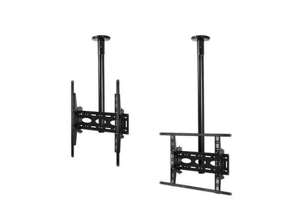 B-TECH Professional BT8424 - Brakett - for flatpanel - låsbar - svart - skjermstørrelse: 32"-55" - monteringsgrensesnitt: inntil 400 x 400 mm - tak...