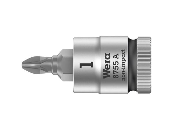 Wera 8755 A 05003353001 Kryssspor Pozidriv Socket bits innsats PZ 1 1/4 (6,3 mm)