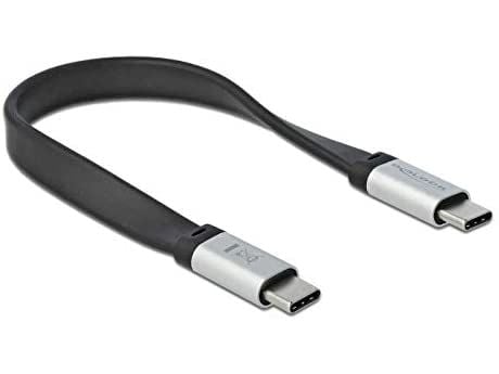 DeLOCK 85926, 0,22 m, USB C, USB C, USB 3.2 Gen 2 (3.1 Gen 2), 10000 Mbit/s, Musta, Hopea