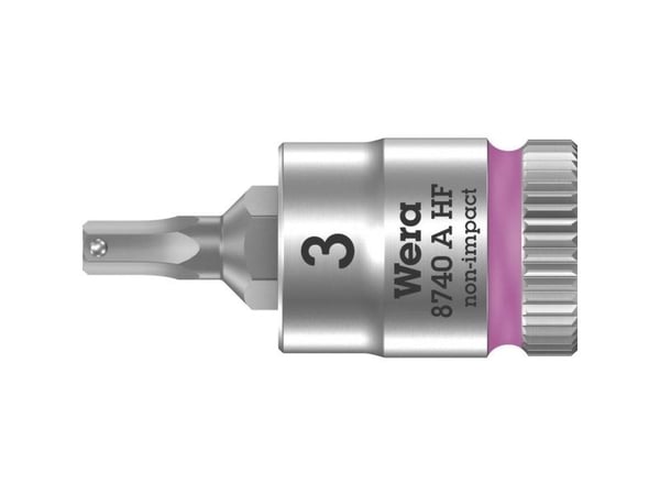 Wera 05003332001, Stikkontakt, 1/4", Metrisk, 1 hoder, 3 mm, 28 mm