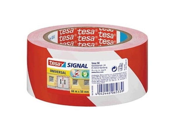 Tesa Signal Universal - Maskeringstape - 50 mm x 66 m - polypropylen - rød, hvit