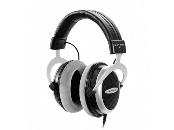 Omnitronic 14000329, Koblet med ledninger (ikke trådløs), 15 - 28000 Hz, Samtaler/musikk, 390 g, Hodetelefoner, Svart, Sølv