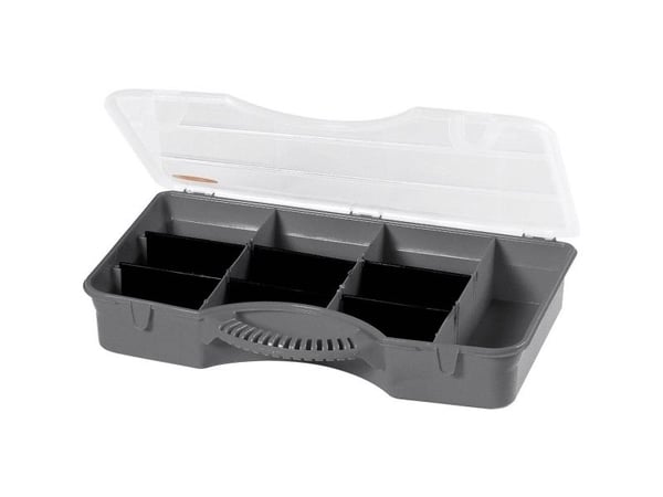 Alutec sortimentskoffert (L x B x H) 360 x 240 x 70 mm, antall rom: 10, innhold: 1 stk