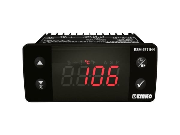 Emko ESM-3711-HN.5.05.0.1/00.00/1.0.0.0.0 2-pisteohjaus Lämpötilansäädin J 0 - 800 °C Rele 16 A (L x S x K) 65 x 76 x 35 mm