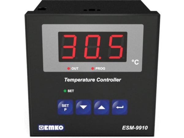 Emko ESM-9910.2.03.0.1/01.00/2.0.0.0.0 2-pisteohjaus Lämpötilansäädin Pt100 -50 - 400 °C Rele 7 A (L x S x K) 96 x 96 x 96 mm