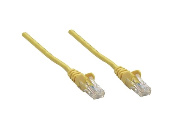 Intellinet Network Patch Cable, Cat5e, 1.5m, Yellow, CCA, U/UTP, PVC, RJ45, Gold Plated Contacts, Snagless, Booted, Lifetime Warranty, Polybag - Ko...
