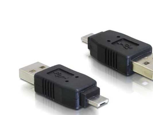 DeLOCK Adapter USB micro-A male to USB2.0 A-male, USB micro-A, USB 2.0 A, Musta