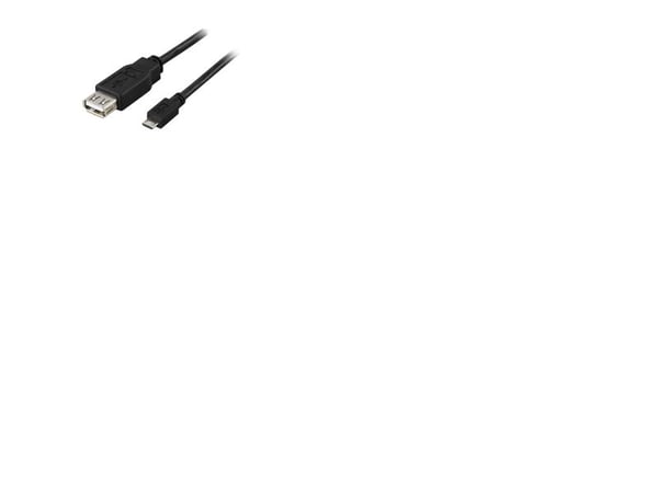 DELTACO - USB-sovitin - USB (hun) til Micro-USB Type B (han) - 20 cm - lajitelma - lajittelu