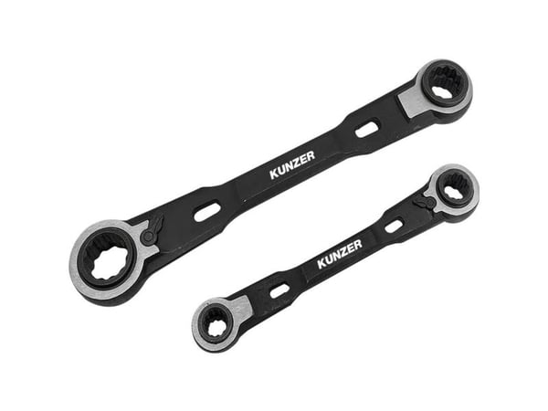 Kunzer 7RRS02 ring-skrallenøkkelsett 4x nøkkelvidde (metrisk) (kun del) 8 - 19 mm
