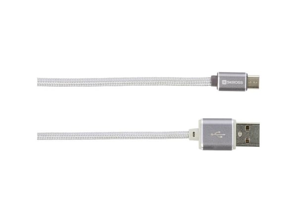 Skross 2.700240, 1 m, USB A, Micro-USB A, USB 3.2 Gen 1 (3.1 Gen 1), Hankjønn/hankjønn, Hvit