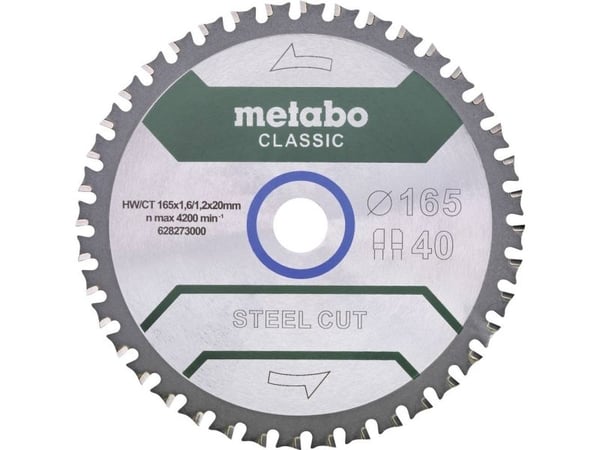 Metabo 628273000, Metalli, 16,5 cm, 2 cm, 1,2 mm, 1,6 mm, Metabo