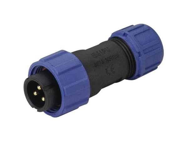 Weipu SP1310 / P 9 II rundstik kontakt, likt samlet poltall: 9, serie SP13