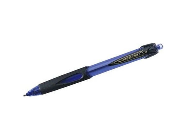 Uni POWER TANK - Kulepenn - blå - fargeblekk - 1 mm - medium - retraktil