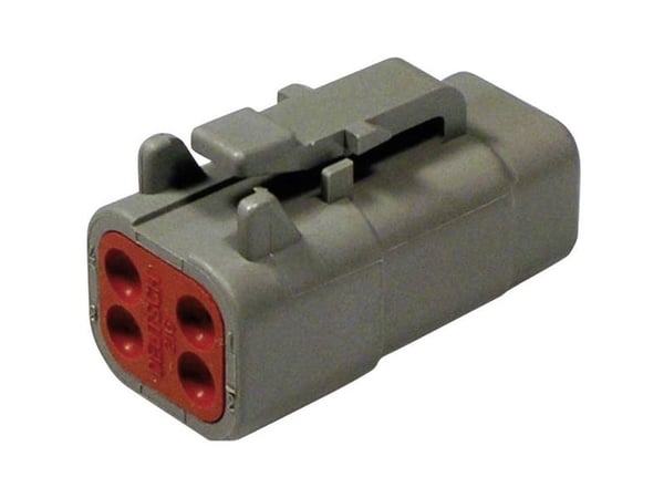TE Connectivity DTM 06-4 S rundstiftkontakt, rett 4-polet DTM