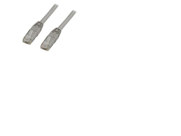 DELTACO 03-TP - Koblingskabel - RJ-45 (hann) til RJ-45 (hann) - 30 cm - UTP - CAT 5e - formstøpt - grå