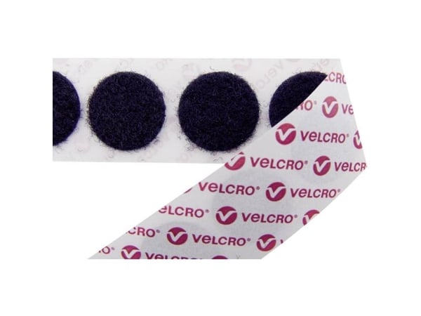 VELCRO® E20101533011425 kardborrband för fastlimning Loop (Ø) 15 mm svart 1300 st