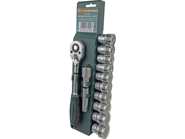 BRÜDER MANNESMANN M29111, 115 mm, 70 mm, 375 mm, 1,4 kg, 12 verktøy, B01M6UOB5M