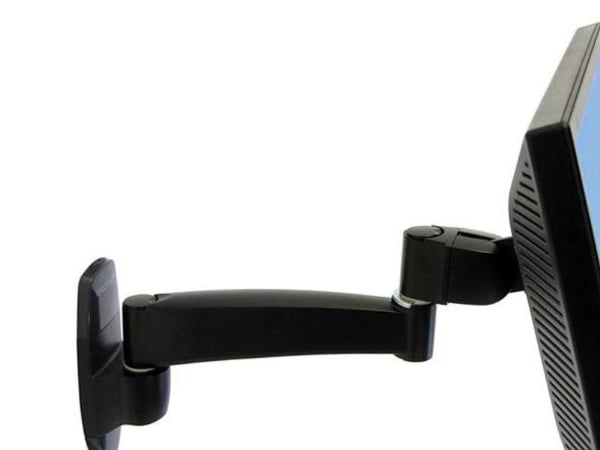 Ergotron 200 Series - Monteringssett (veggarm) - for Skjerm - 1 utvidelse - stål - svart - skjermstørrelse: inntil 32"