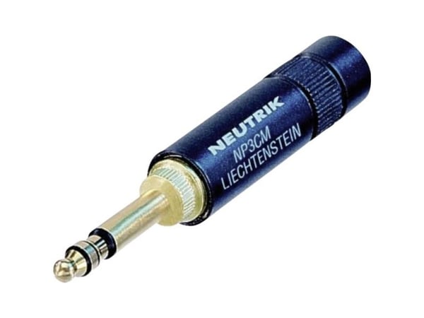 Neutrik NP3CM-B,STEREO Jack-plugg 5,23 mm Jack, rett Pin-antall: 3 Stereo Svart 1 stk