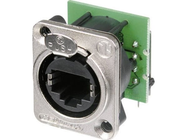 Neutrik NE8FDH-C5E RJ45 datakontakt EtherCon® D-serien NE8FDH-C5E, vinklet, 8P8C nikkel (1 stk.)