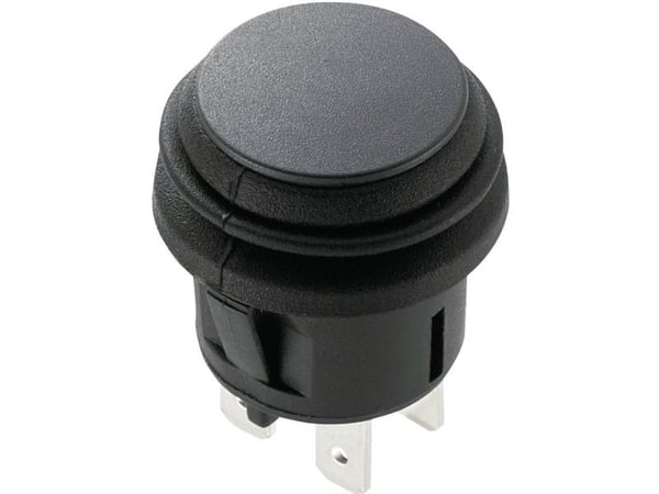 TRU COMPONENTS 1588074 TC-R13-527B2-02 Painekytkin 250 V/AC 6 A 2 x Off/On Klikkende (Ø x H) 23 mm x 4,5 mm 1 stk