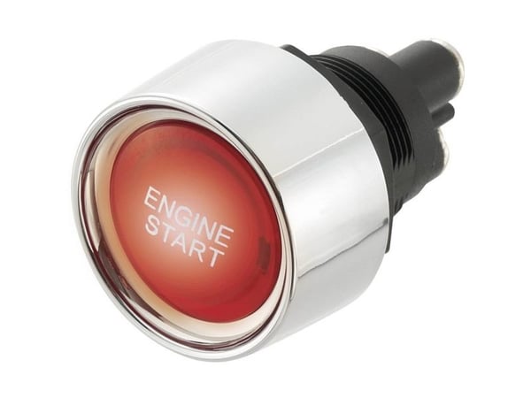 TRU COMPONENTS 1588076 Biltrykknapp TC-A2-23B-07 24 V/DC 25 A 1 x Av/På Trykknapp 1 stk