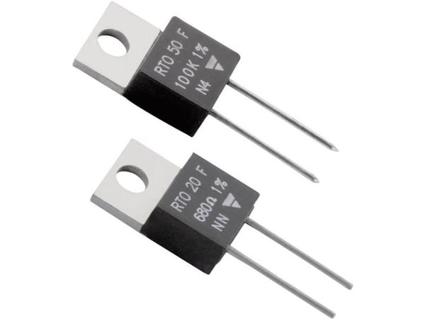 Vishay RTO020F10F Korkea kuormitusvastus 10 Ω aksiaalijohdolla TO-220 20 W 1 % 1 kpl 1 kpl
