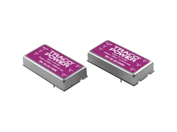 TracoPower TEN 20-2411WIN DC/DC-muunnin, piirilevy 24 V/DC 5 V/DC 4 A 20 W Lähtöjen määrä: 1 x