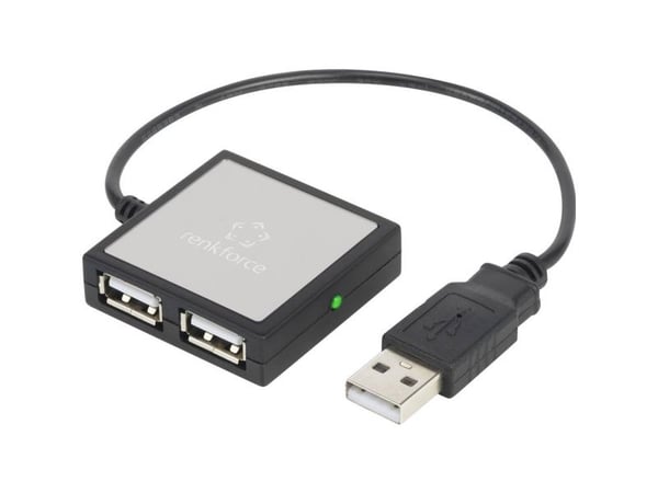 Renkforce 4-portars USB 2.0-hub silver