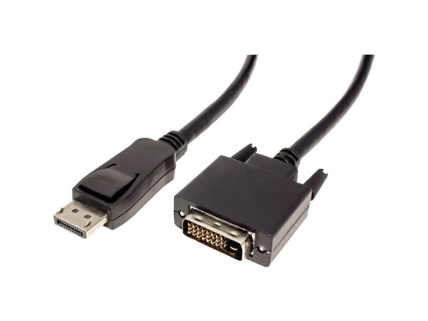 Value 11.99.5613, 1 m, DisplayPort, DVI-D, Hankjønn, Hankjønn, Sort