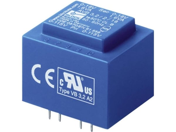 Block AVB 2,3/2/12 Utskriftstransformator 2 x 115 V 2 x 12 V/AC 2,30 VA 95 mA
