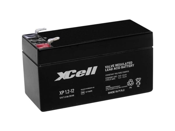 XCell XP1.212 blybatteri 12 V 1,2 Ah blyfleece (B x H x T) 97 x 52 x 44 mm flatstift 4,8 mm vedlikeholdsfritt, VDS-sertifisering