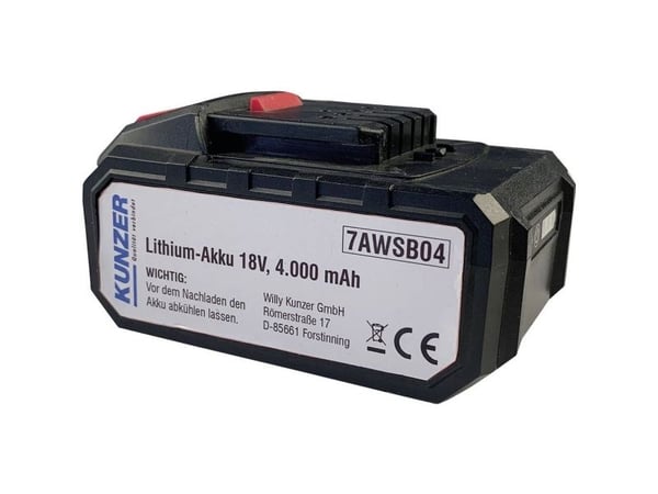 Kunzer 7AWSB04 verktøybatteri 18 V 4000 mAh litium 1 stk