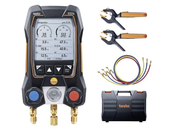 Testo kjølemedium-måleapparat 550 Smart Set for fylleslanger (0564 5503)
