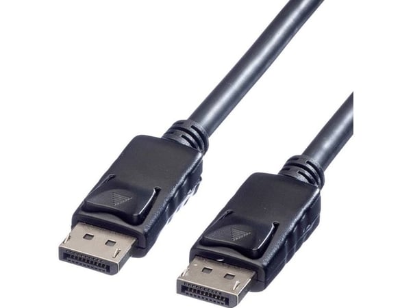 ROLINE 2m DisplayPort, 2 m, DisplayPort, DisplayPort, Hankjønn, Hankjønn, Sort