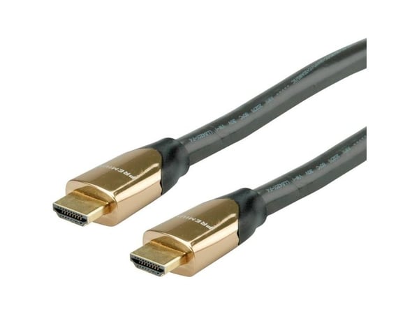 ROLINE 11.04.5805, 7,5 m, HDMI Type A (Standard), HDMI Type A (Standard), 4096 x 2160 piksler, 3D, Svart