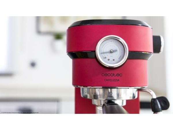 Cecotec Cafelizzia 790 Shiny Pro, Espressomaskin, 1,2 l, 1350 W, Sort, Rød
