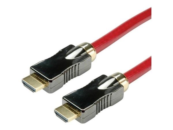 ROLINE 11.04.5901, 1 m, HDMI Type A (Standard), HDMI Type A (Standard), 7680 x 4320 piksler, Rød