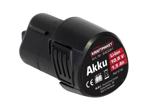 Dino KRAFTPAKET 640281 AKKU 10,8V 1,5 Ah für Akku-Poliermaschine 640256 Værktøjsbatteri 10,8 V 1,5 Ah Lithium