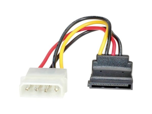 ROLINE 11.03.1061, Molex (4-pin), SATA 15-pin, 0,1 m, Hankjønn, Hankjønn, Sort, Rød, Hvit, Gult