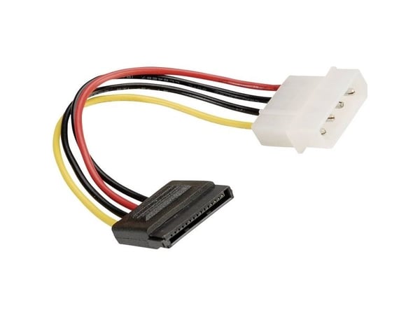 ROLINE 11.03.1055, 0,15 m, Molex (4-pin), SATA 15-pin, Hankjønn, Hunkjønn, Sort, Rød, Hvit, Gult